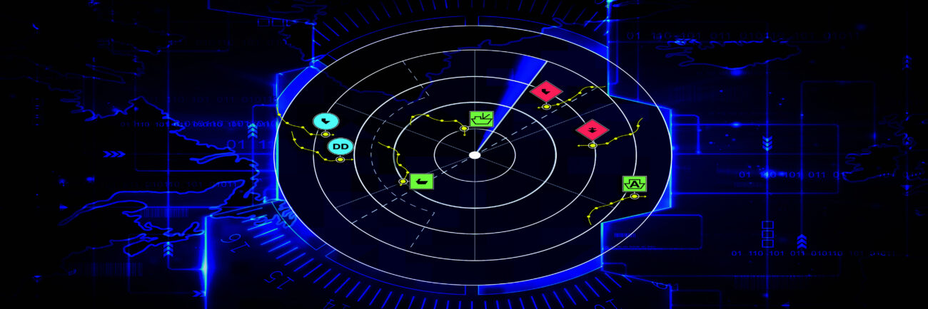 Radar sweep with returns